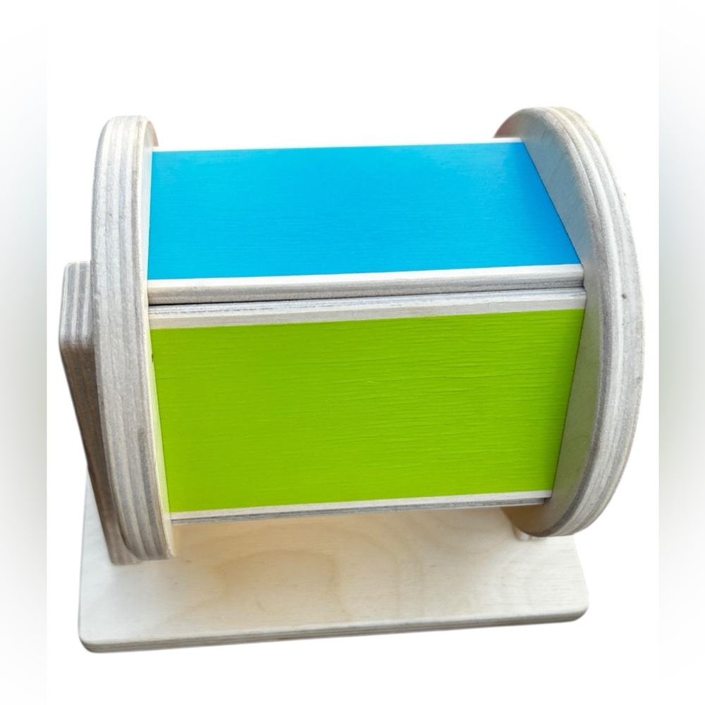 Lovevery Wooden‎ Spinning Toy Blue Yellow Green